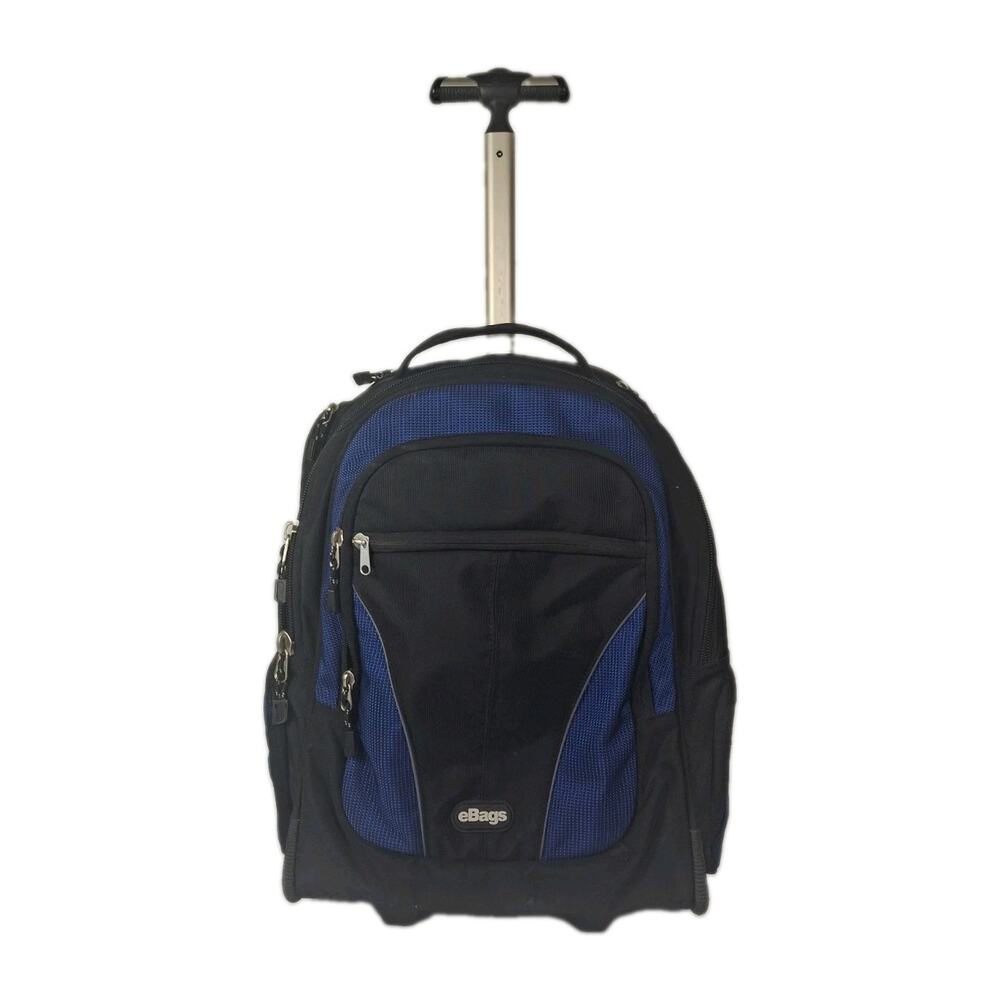 Ebags Commuter Convertible rolling Backpack Travel Luggage Black Carry-on